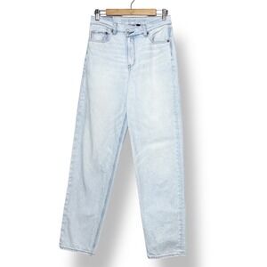 American Eagle Highest Rise Baggy Straight Jeans 4 light wash faded loose‎ fit